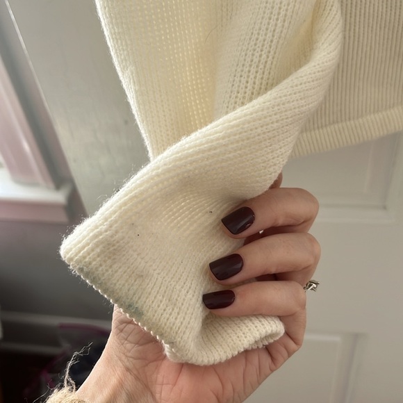 Madewell Mockneck button-back top in cream - Picture 3 of 8